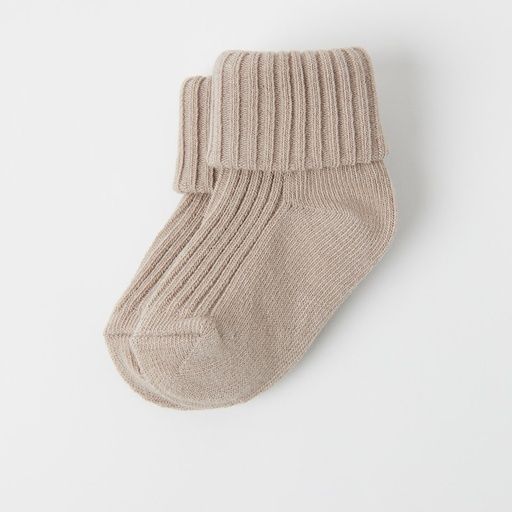 [01-28216.1] TURNUP BABY SOCKS (Beige, 10)
