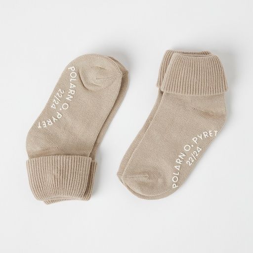 [01-28218.22] TURNUP 2-PACK SOCKS (Beige, 19)
