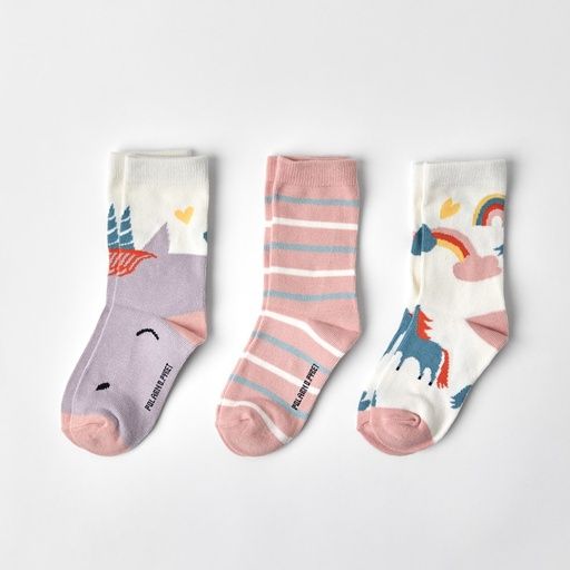 [01-28492.0] FLAX 3-PACK SOCKS AOP (Rosa, 25)