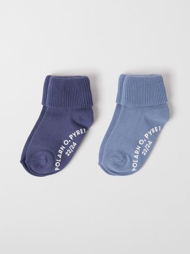 [01-30106.36] Turnup 2-Pack Kids Socks Solid (Blau, 22)