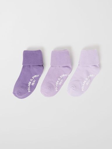 [01-31932.13] 3-er Pack Anti-Rutsch Socken (Lavendel, 19)