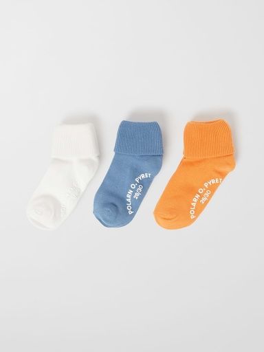 [01-31932.17] 3-er Pack Anti-Rutsch Socken (Orange, 19)