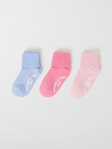 [01-31932.21] 3-er Pack Anti-Rutsch Socken (Pink, 19)