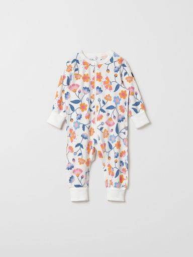[01-32078.0] Baby-Pyjama mit Bündchen geblümt (98-104)